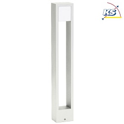 LED Bollard light Type No. 2252, long light distributor, IP54, 90cm, 10W 3000K 480lm, cast alu / opal, dimmable, white matt