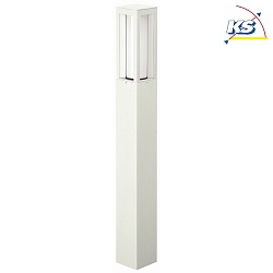 Pollerleuchte Typ Nr. 2266, IP44, Hhe 90cm, E27 max. 20W (LED), Alu-Guss / Opalglas, Wei matt