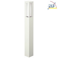 Bollard light Type No. 2266, IP44, height 90cm, E27 max. 20W (LED), cast alu / opal glass, white matt