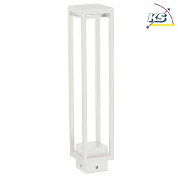 LED Bollard light Type No. 2280, IP54, square, height 70cm, with flat light body, 8W 3000K 810lm, cast alu, dimmable, white