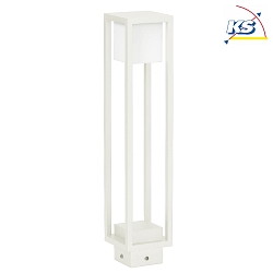 LED Bollard light Type No. 2281, IP54, square, height 70cm, with long light body, 8W 3000K 810lm, cast alu, dimmable, white