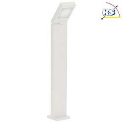 LED Bollard light Type No. 2296, IP44, 90cm, 14W 3000K 1400lm, swiveling 90 stepless, cast alu / opal glass, white matt