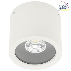 LED Auendecken-Strahler Typ Nr. 2319, IP44,  11cm, 8W 3000K 800lm 30, schwenkbar 30, Wei matt