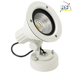 LED Auenwand-Strahler Typ Nr. 2355, IP54, 16W 3000K 2240lm 30, verstellbar, dimmbar, mit Steckerkabel, Wei matt