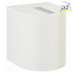 LED Auenwand-Strahler Typ Nr. 2400, Up/Down, eng/eng, Rund, IP44, 230V, 2x 6.7W 3000K 600lm, Linse klar, Wei