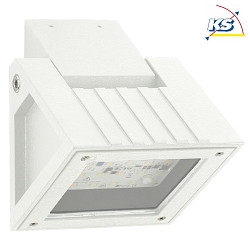 Outdoor LED Flchenstrahler Typ Nr. 2410, IP54, 16W 3000K 1600lm, schwenkbar, dimmbar, Alu-Guss / Borosilikatglas, Wei