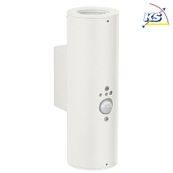 Outdoor Wall spot Type No. 2481 with motion detector - 2-sided, wide/wide, IP44, 2x GU10 PAR16 50W, rigid, white matt