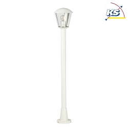 Path light Type No. 4154, IP54, height 117.5cm, E27 QA55 max. 57W, aluminum / plastic clear, white matt