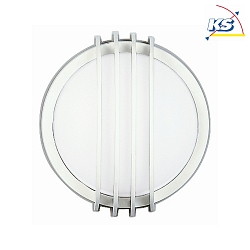 Outdoor Wand- und Deckenleuchte Typ Nr. 6047, IP44,  25.5cm, E27 QA55 max. 57W, Wei / Opalglas