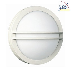 Outdoor Wand- und Deckenleuchte Typ Nr. 6105, IP44,  28cm, E27 QA55 max. 57W, Wei / Opalglas