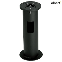 In-ground base Type No. 0010 for Floor and Path lights, with Ø 15cm flange, cast alu black