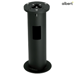 In-ground base Type No. 0010 for Floor and Path lights, with  15cm flange, cast alu black