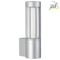Luminaire mural d'extrieur TYPE NO 0223 cylindrique, avec spot LED E27 + GU10 44, argent mat gradable