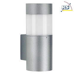 LED Outdoor Wall luminaire Type No. 0274, IP54 IK08, 9W 3000K 1000lm, glass opal, silver matt