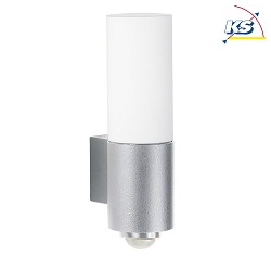 Luminaire mural dextrieur TYPE NO 0277 dimmable, avec dtecteur de mouvement 44, argent mat gradable