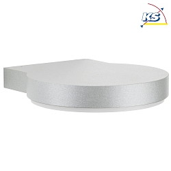LED Outdoor Wall luminaire Type No. IP44, 0290, 16W 3000K 1600lm, cast alu / acrylic glass opal, silver matt