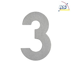 House number 3, stainless steel