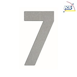 House number 7, stainless steel