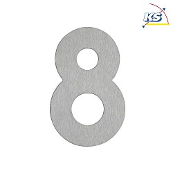 House number 8, stainless steel