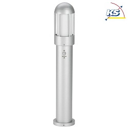 Bollard light Type No. 2015 with motion detector (Typ 2002), IP44, 83.5cm, E27 QA55, cast alu / opal glass, silver matt