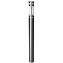 Bollard light Type No. 2068 stainless steel, IP44, height 90cm, E27 max. 20W (LED), stainless steel / opal glass