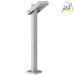 LED Bollard light Type No. 2091, IP54, height 90cm, 16W 3000K 1600lm, swiveling 120, cast alu / satined glass, silver matt