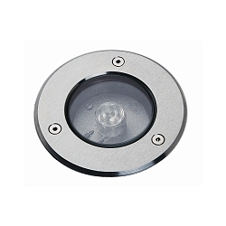 LED Erdeinbaustrahler Typ Nr. 2159, IP67 IK08,  11cm, 1W 3000K 80lm 30, befahrbar bis 2t, Edelstahl