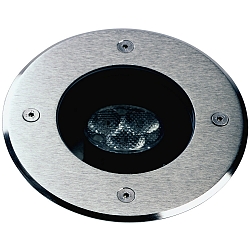 LED Erdeinbaustrahler Typ Nr. 2188, IP67 IK08,  16cm, 4.5W 3000K 330lm, schwenkbar 30, befahrbar, Edelstahl
