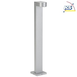 LED Path light Type No. 2228, IP44, height 70cm, 230V AC/DC, 3W 3000K 330lm, cast alu / satined, silver matt