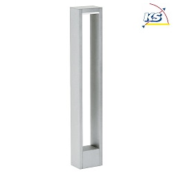 LED Bollard light Type No. 2242, IP54, flat light distributor, 90cm, 10W 3000K 480lm, cast alu / opal, dimmable, silver