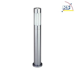 Pollerleuchte Typ Nr. 2249, E27, IP44, Hhe 90cm, E27 QA55 max. 57W, Alu-Guss / Opalglas, Silber