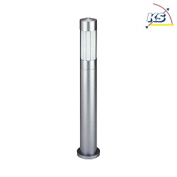 Bollard light Type No. 2249, E27, IP44, height 90cm, E27 QA55 max. 57W, cast alu / opal glass, silver