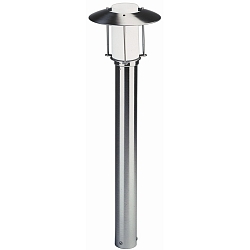 Bollard light Type No. 2257, with Pagoda roofs, height 90cm, IP44, E27 QA55 max. 57W, stainless steel / opal glass