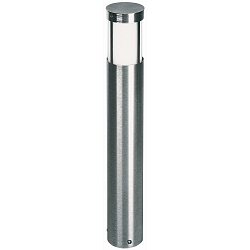 Bollard light Type No. 2264, height 70cm, IP44, E27 QA55 max. 57W, stainless steel / opal glass