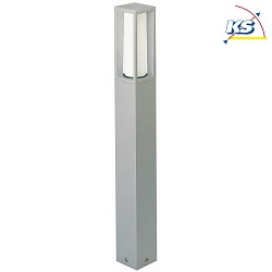 Bollard light Type No. 2266, IP44, height 90cm, E27 max. 20W (LED), cast alu / opal glass, silver matt