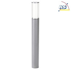 Bollard light Type No. 2269, IP44, height 90cm, E27 max. 20W (LED), stainless steel, acrylic glass, inside opal, silver matt
