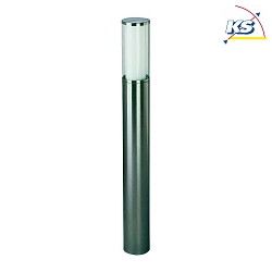 Bollard light Type No. 2272, IP44, height 90cm, E27 max. 20W (LED), stainless steel / acrylic glass + opal glass inside