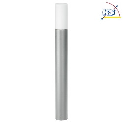 LED Bollard light Type No. 2277, IP44, height 90cm, 10W 3000K 900lm, cast alu / opal glass, dimmable, silver matt