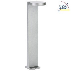 LED Pollerleuchte Typ Nr. 2290, IP44, Hhe 90cm, 16W 3000K 1600lm, Alu-Guss / Acrylglas opal, Silber matt