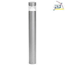 LED Bollard light Type No. 2295, 360 indirect symmetrical, 9W 3000K 1000lm, aluminum / plastic clear + opal, silver