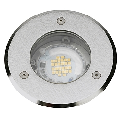 LED Erdeinbaustrahler Typ Nr. 2316, IP67 IK08,  11cm, 5W 3000K 4801lm 30, starr, befahrbar bis 2t, Edelstahl