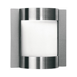 Luminaire mural d'extrieur TYPE NO 6187 semi-circulaire E27 44, acier inoxydable, acier inoxydable mat, opale gradable