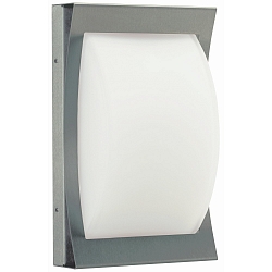 Outdoor Wall and Ceiling luminaire Type No. 6217, IP44, concave / convex, E27 QA55 max. 57W, stainless steel matt / glass