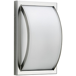 Lampada da parete e soffitto TYPE NO 6282 piatto E27 IP44, acciaio inossidabile opaco dimmerabile