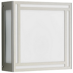 Lampada da parete e soffitto TYPE NO 6285 piazza E27 IP44, acciaio inossidabile opaco dimmerabile