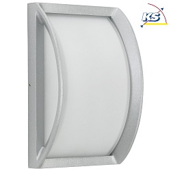 Outdoor LED Wand- und Deckenleuchte Typ Nr. 6389, gewlbt, 18.5 x 28.5cm, IP44, 10W 3000K 900lm, Alu-Guss, dimmbar, Wei