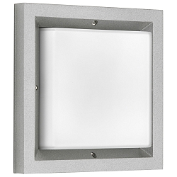 LED Wand-/Deckenleuchte Typ Nr. 6411, 1x LED 12W, 1200lm, 3000K, silber, opal, silber dimmbar