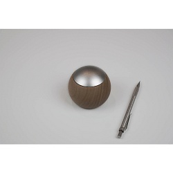 remote control CASAMBI LEPUK EVOLUTION round, with sensor, 4 channel, with accumulator, with lighting, light wood, silver