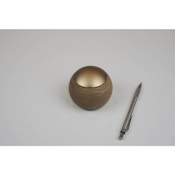 Tlcommande CASAMBI LEPUK EVOLUTION rond, avec capteur, 4 canaux, avec batterie, avec clairage, or, chne naturel