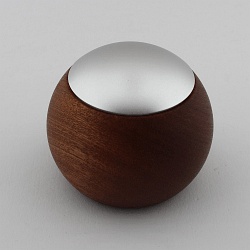 remote control CASAMBI LEPUK EVOLUTION round, with sensor, 4 channel, with accumulator, with lighting, dark wood, silver